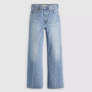 LEVI’S RIBCAGE WIDE LEG JEANS WESTERN BOHO CLASSIC Medium Wash Blue 30